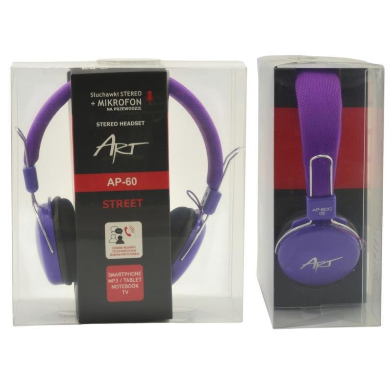 Słuchawki ART AP-60MC fiolet